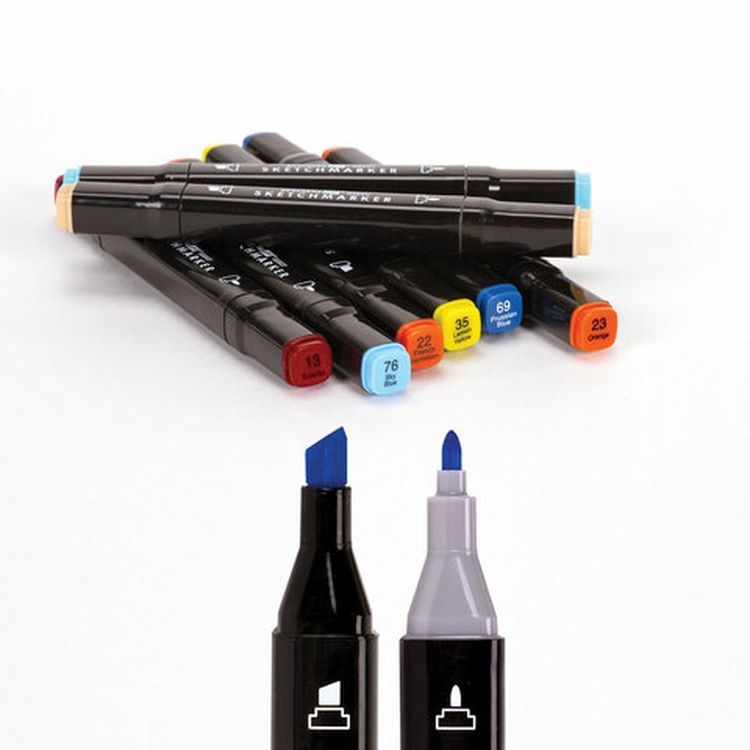 Маркеры для скетчинга двусторонние BRAUBERG ART DEBUT BLACK, цвет: набор 120 цв — картинка 10