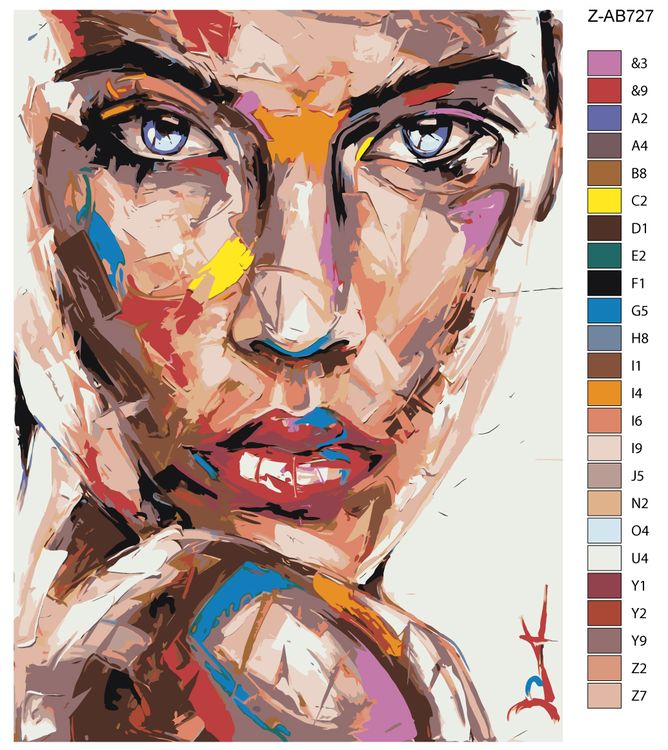 Картина по номерам «Абстрактный портрет» — картинка 2