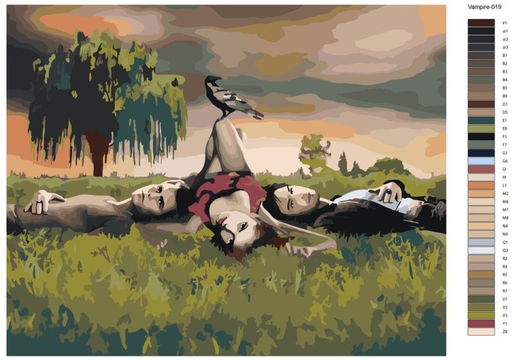 Картина по номерам «Дневники вампира: Постер» — картинка 2