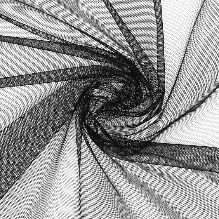 Сетка эластичная ультратонкая «Эффект голого тела», 5 м x 300 см, 20 г/м², цвет: черный, KRUZHEVO