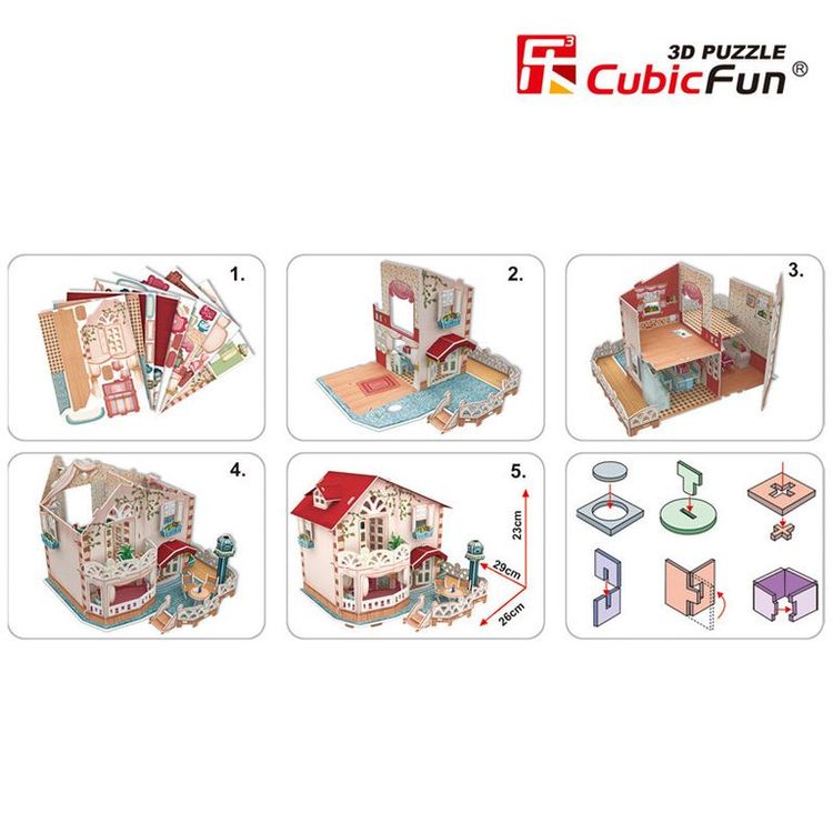 3D-пазл CubicFun Дом с верандой — картинка 7