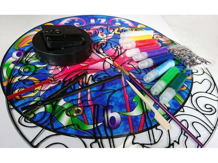 Витраж-раскраска «Часы. Париж» — картинка 2