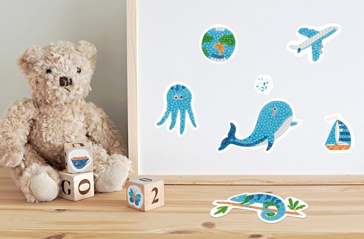 Алмазная вышивка «Наклейки. Синее настроение» — картинка 4