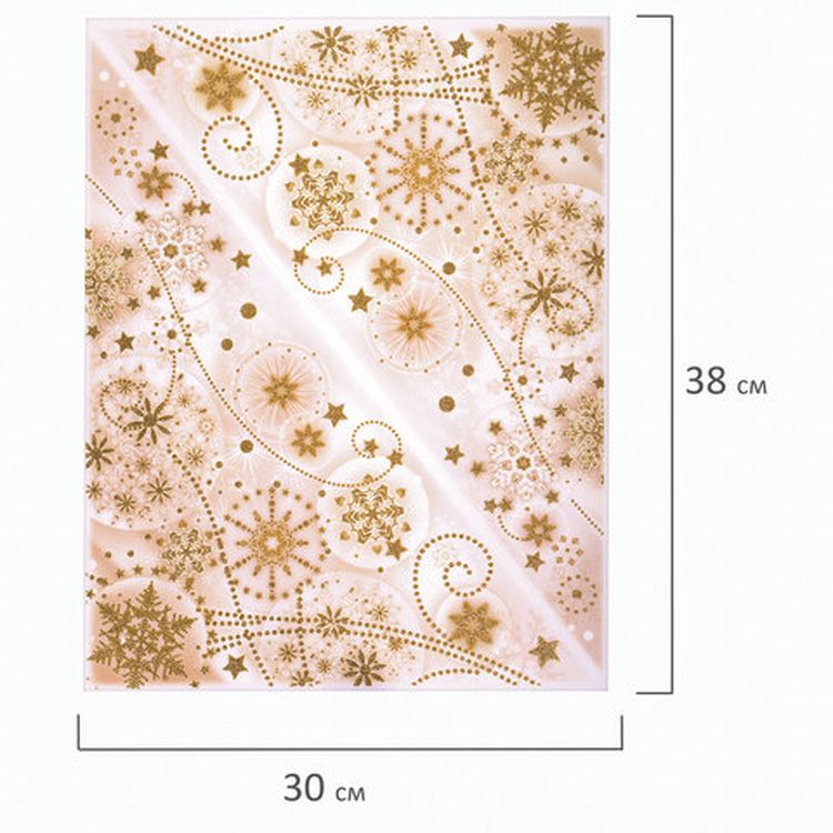 Украшение для окон и стекла «Узоры из золотых снежинок 3» — картинка 3