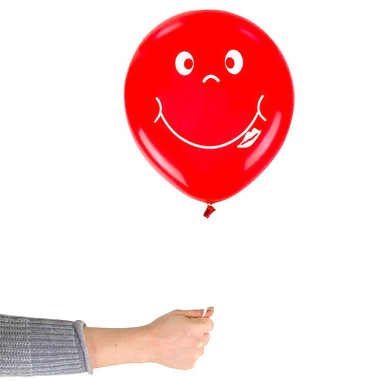 Шары воздушные «Смайл», 12" (30 см), комплект 5 шт., ассорти 5 цветов — картинка 4