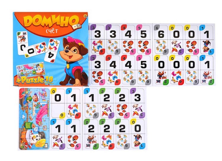 Домино + пазлы (18 элементов) «Счет» — картинка 3