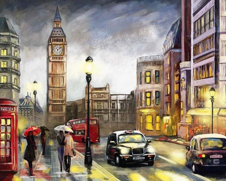 Картина по номерам «Красочный Лондон»