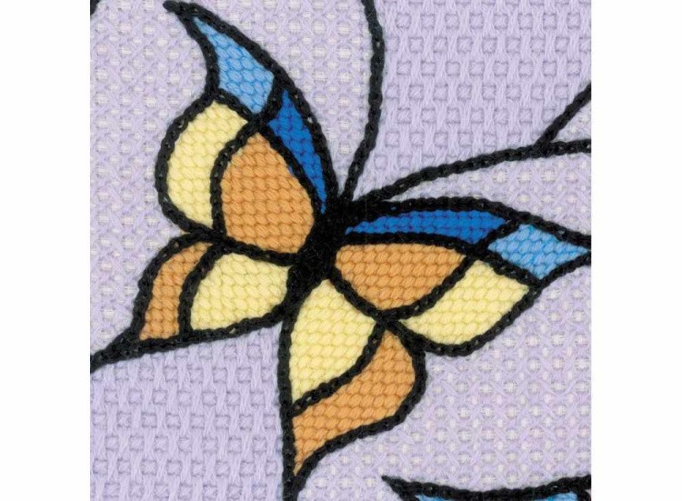 Набор для вышивания «Подушка/панно. Витраж, бабочки» — картинка 2