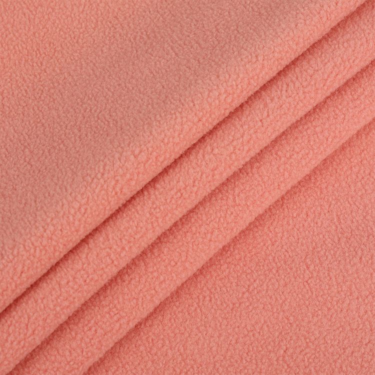 Ткань флис 2-х сторонний, 10 м, ширина 150 см, 190 г/м², цвет: F154 лососевый, TBY — картинка 3