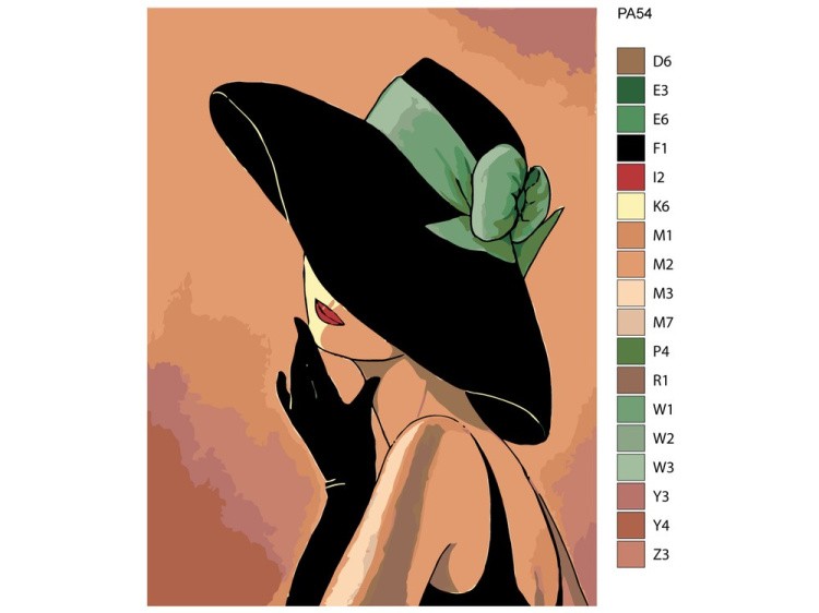 Картина по номерам «Кокетливая шляпка» — картинка 2