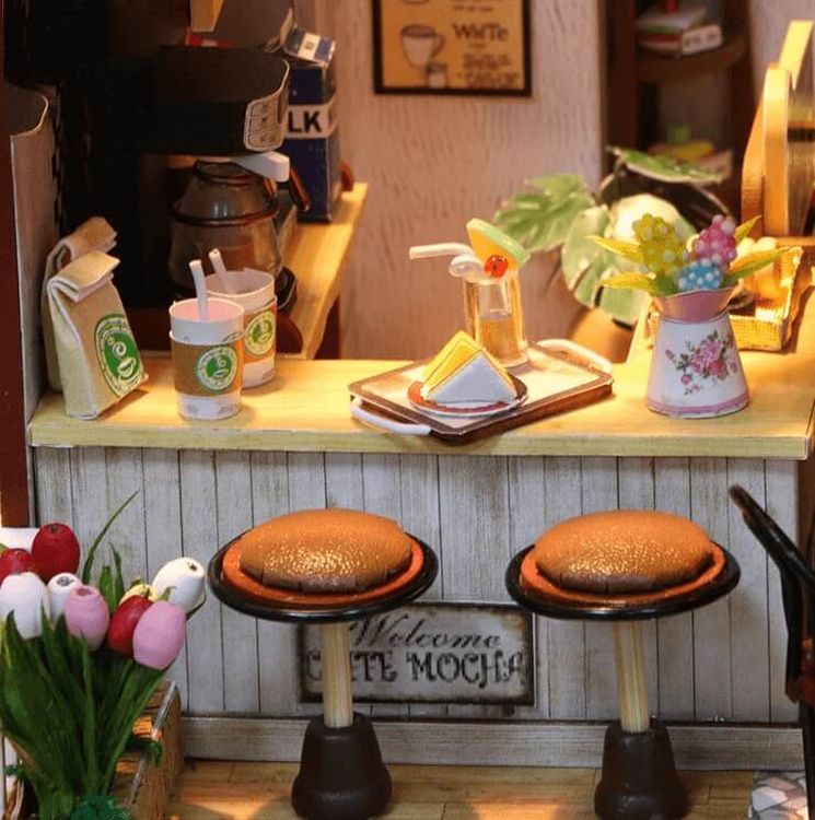 Сборная модель Румбокс. Миниатюрная Кофейня «Coffee Time» — картинка 5