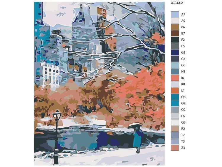 Картина по номерам «Городской парк» — картинка 2