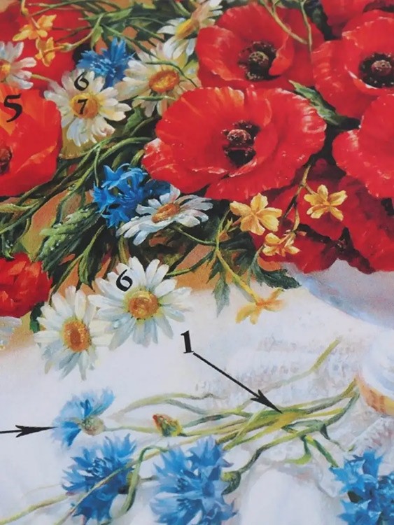 Вышивка лентами «Полевой букет» — картинка 5