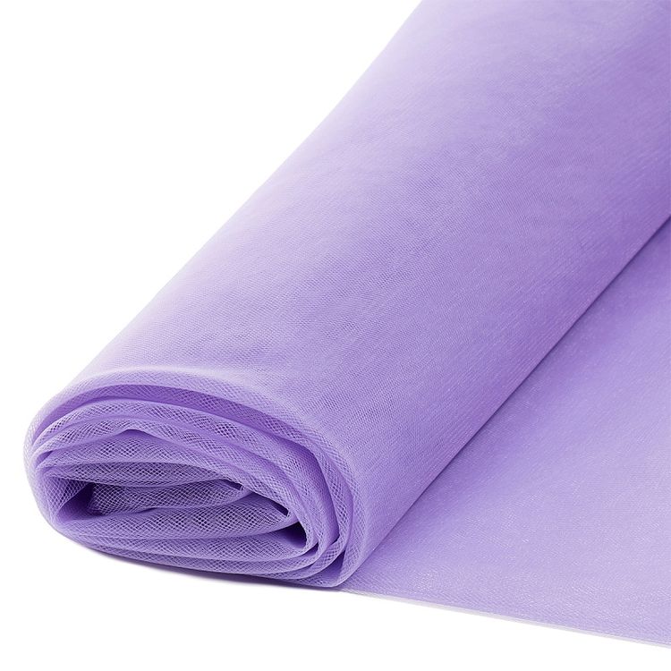 Еврофатин мягкий матовый Hayal Tulle, 5 м, ширина 300 см, 100% полиэстер, цвет: светло-сиреневый, Hayal — картинка 4