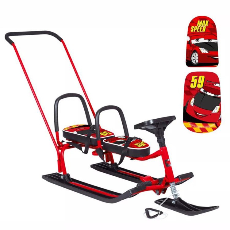 Снегокат детский 505 TWINS BABY PUSH со спинкой для двоих — картинка 4