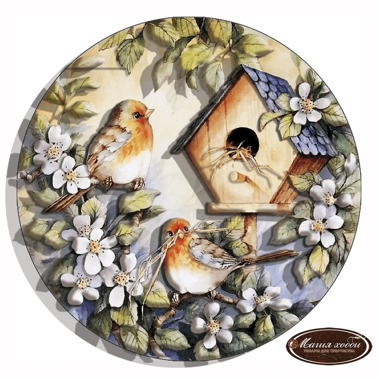 Набор папертоль «Гнездышки» 20x20 см, 2 шт.  — картинка 3