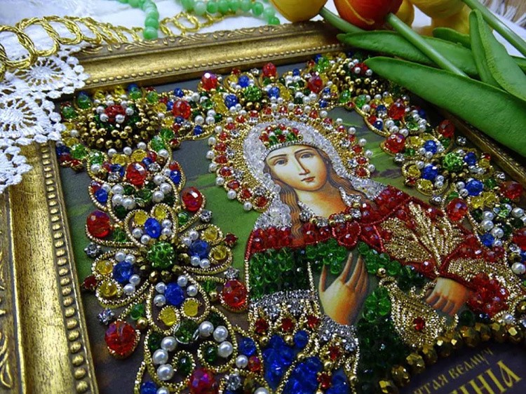 Набор вышивки хрустальными камнями «Святая Фотиния (Светлана)» — картинка 7