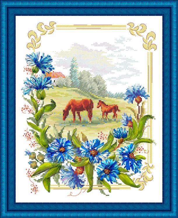 Набор для вышивания «Родные просторы. Васильки» — картинка 2