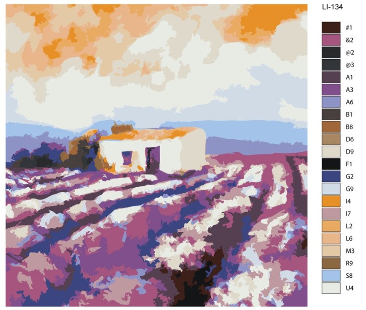 Картина по номерам «Поле лаванды» — картинка 2