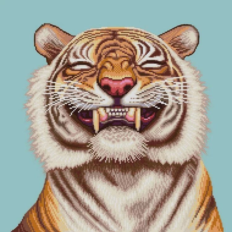 Рисунок на ткани «Саблезубый тигр»