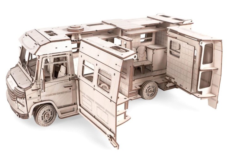 Деревянный конструктор 3D «Пикник. Домик для кукол на колесах», Lemmo — картинка 6