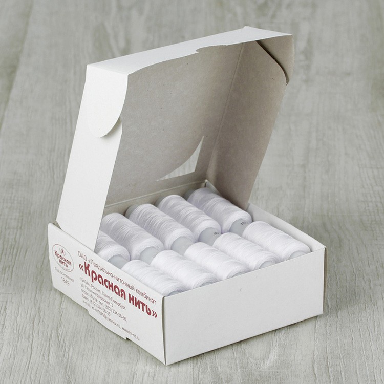 Нитки 45лл 200 м цвет белый (20 шт.) — картинка 2