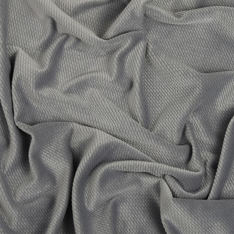 Ткань вельбоа, рисунок кирпичей, 3 м, ширина 180 см, цвет: серебристый, TBY — картинка 3