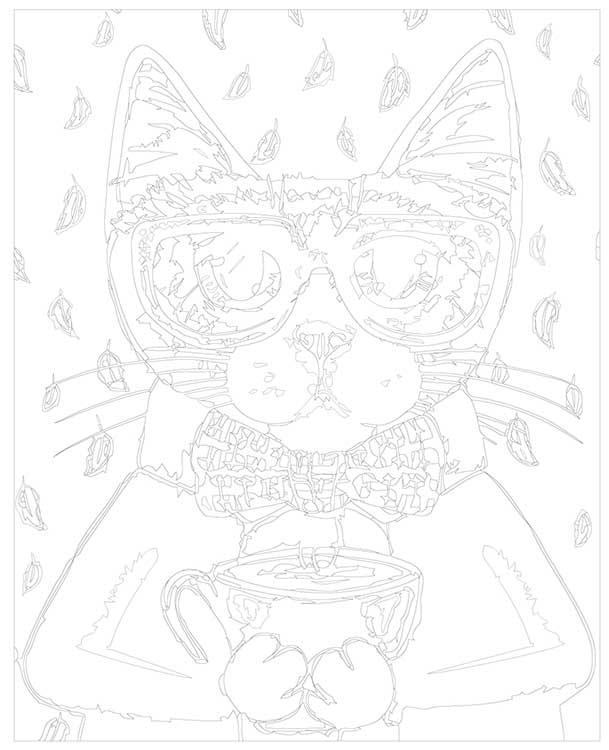 Картина по номерам «Горячий чай» — картинка 3