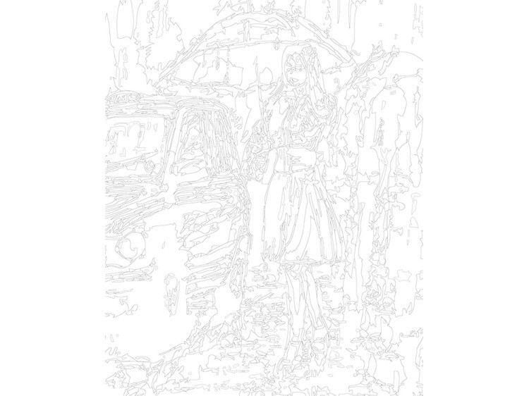 Картина по номерам «Под проливным дождем» — картинка 3