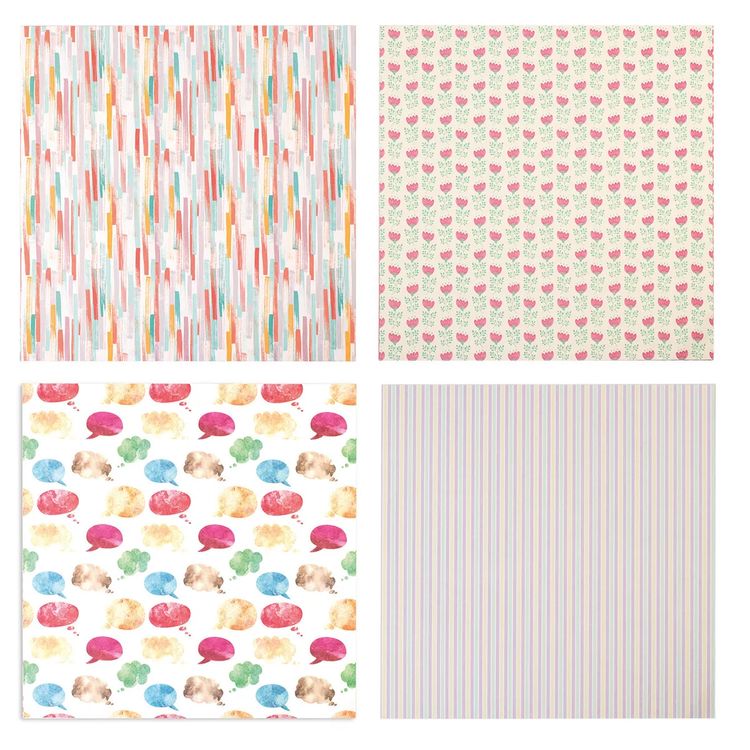 Бумага для скрапбукинга 30х30 см «Яркие краски», 12 дизайнов — картинка 5