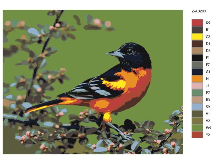 Картина по номерам «Птица» — картинка 2