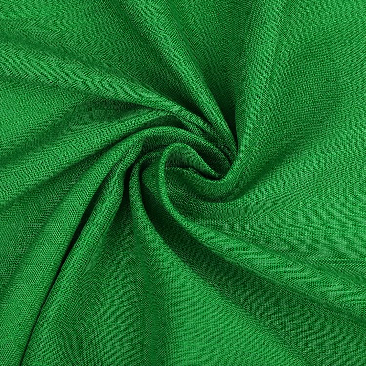 Ткань льняная, 1 м x 140 см, 190 г/м², цвет: ярко-зеленый, TBY