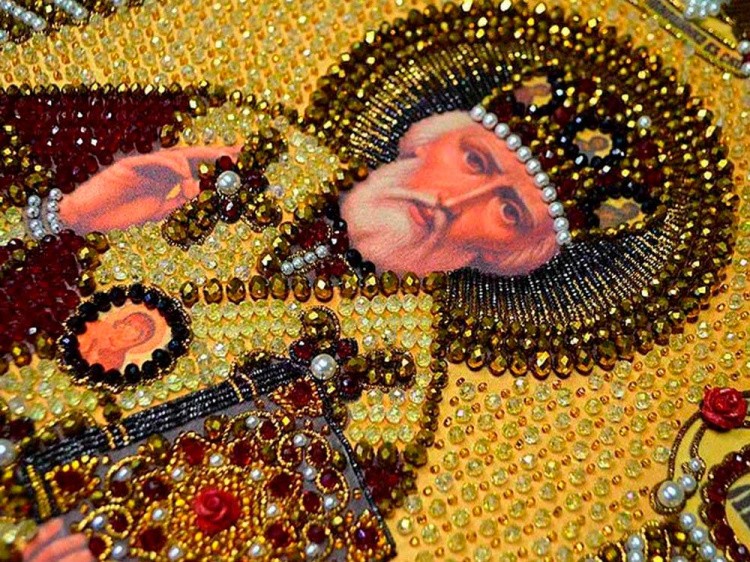 Набор вышивки хрустальными камнями «Святой Николай Чудотворец» — картинка 7