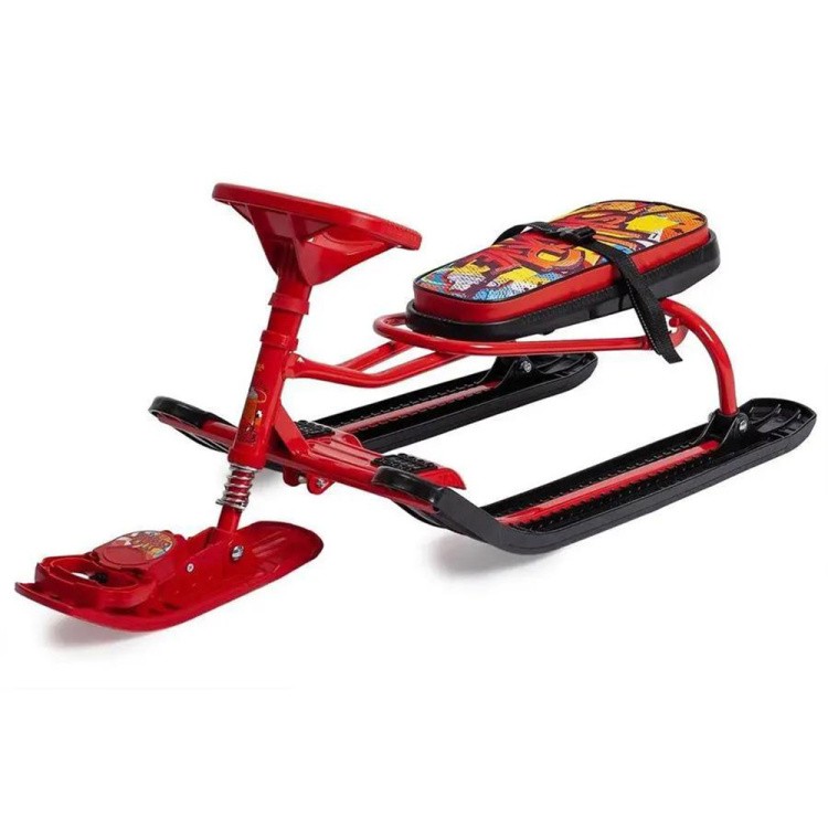 Снегокат детский со спинкой Тимка спорт 4-1 с граффити — картинка 6