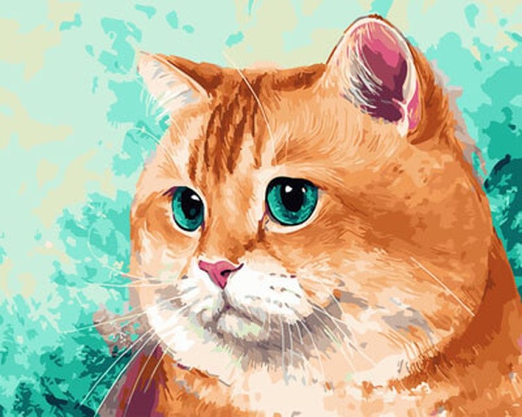 Картина по номерам «Упитанный кот»