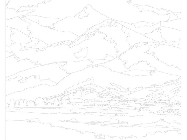 Картина по номерам «Горы» — картинка 3