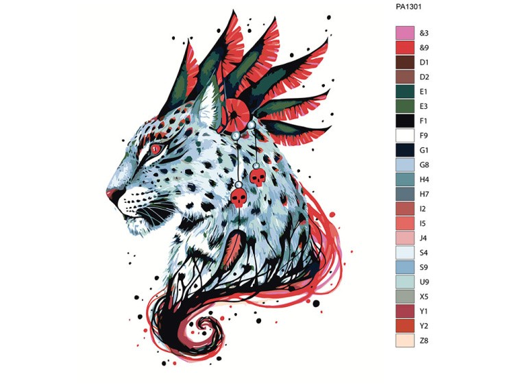 Картина по номерам «Вождь барсов» — картинка 2