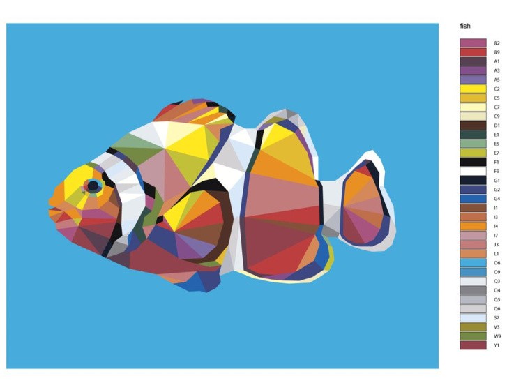 Картина по номерам «Фигурная рыбка» — картинка 2