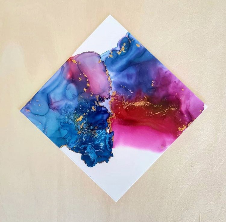 Набор для рисования алкогольными чернилами, планшет 30х30 см, Art Blong — картинка 4