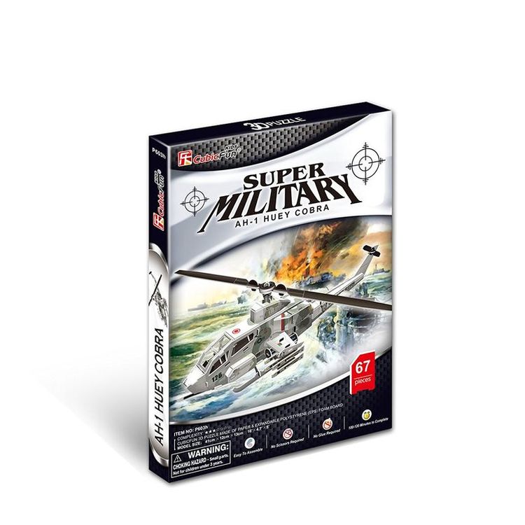 3D-пазл CubicFun Вертолет AH-1 Кобра — картинка 6