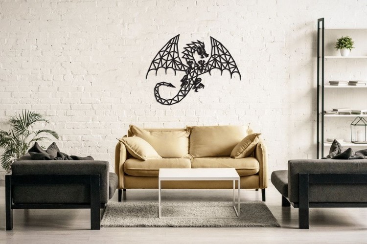 Деревянный интерьерный пазл «Дракон», Eco Wood Art — картинка 3