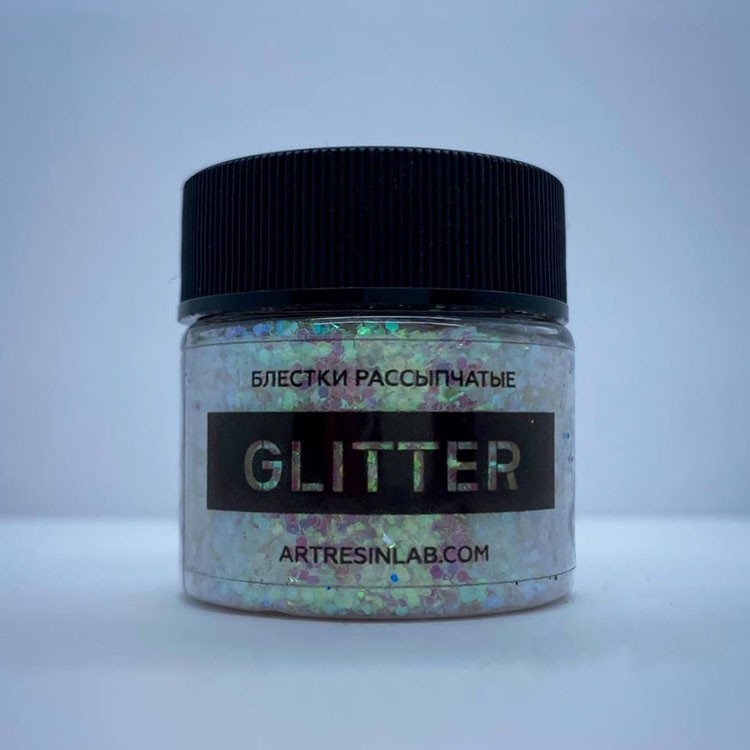 Глиттер Розовый кристалл средний 25 мл, Art Resin LAB — картинка 3