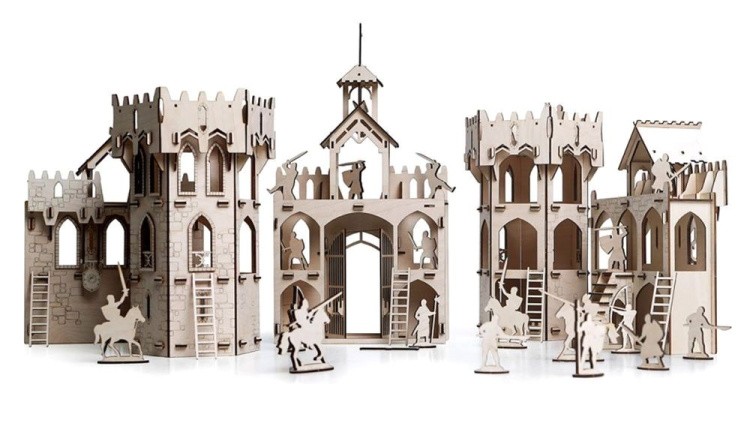 Деревянный конструктор крепость «Большой рыцарский замок», Lemmo — картинка 3