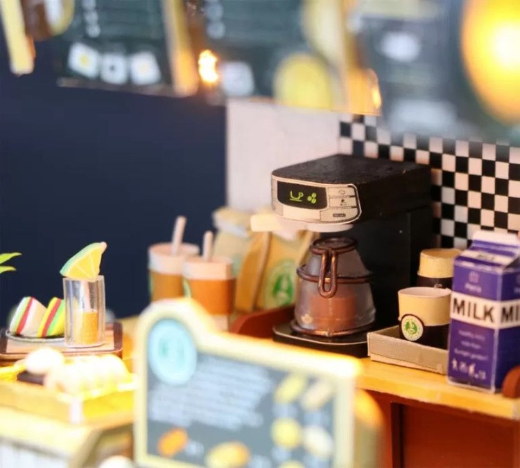 Миниатюрная сборная модель (румбокс) «Кофейня Coffee Time» — картинка 6