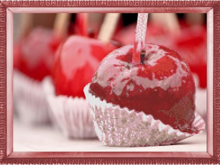 Набор вышивки бисером «Яблоко в карамели» — картинка 2