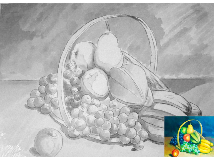 Холст «Фруктовая корзина» — картинка 2