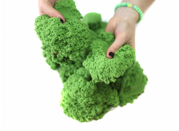 Космический пластичный песок Зёленый 1 кг — картинка 4