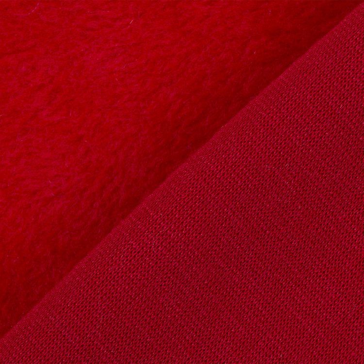 Плюш трикотажный PLF, 50x50 см, 390 г/м2, 50% хлопок, 50% полиэстер, цвет: 19-1664 красный, Gamma