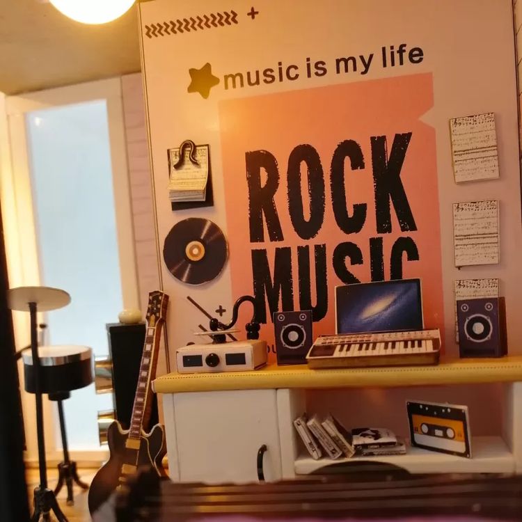 Миниатюрная сборная модель (румбокс) «Музыкальная студия» — картинка 8