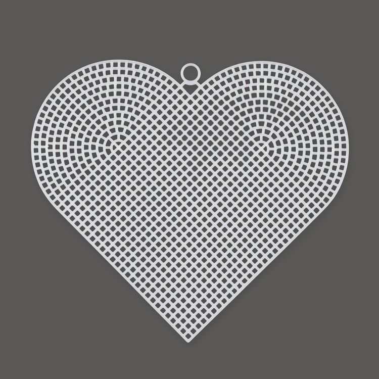 Канва пластиковая «Сердце большое», 10 шт., 100% полиэтилен, 15х17 см, Gamma — картинка 2